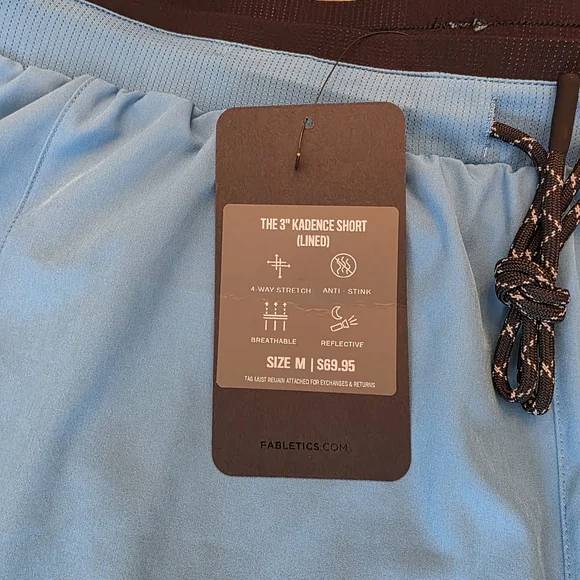 Fabletics Light Blue Kadence 3" Lined Shorts - Picture 3 of 3